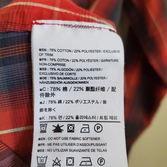 ARC'TERYX Women's Medium Fitted Convertible Roll Tab Plaid Button Down Top Shirt - Picture 11 of 13